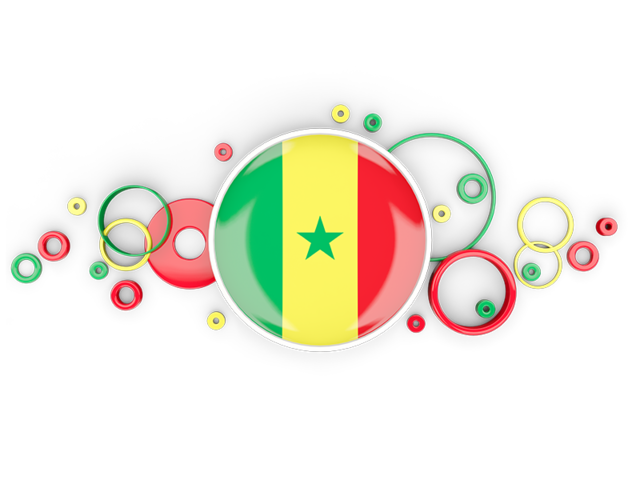Бэкграунд из окружностей. Скачать флаг. Сенегал