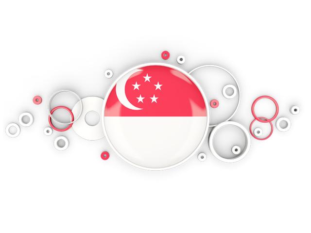 Circle background. Download flag icon of Singapore at PNG format