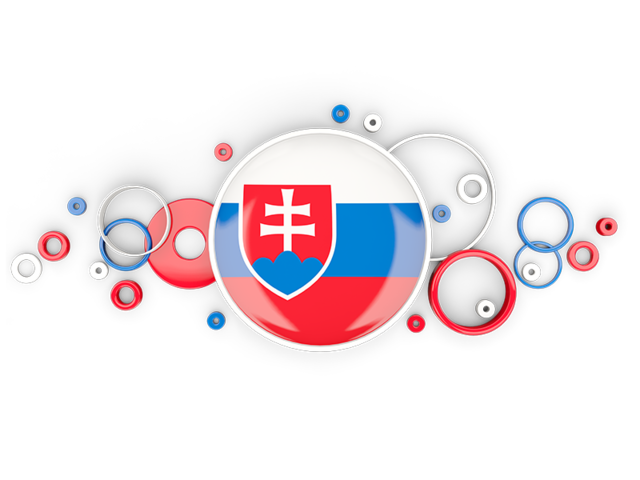 Circle background. Download flag icon of Slovakia at PNG format