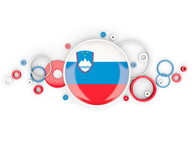 Circle background. Download flag icon of Slovenia at PNG format