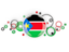 South Sudan. Circle background. Download icon.