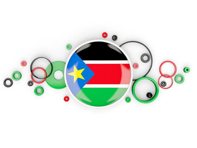 Circle background. Download flag icon of South Sudan at PNG format
