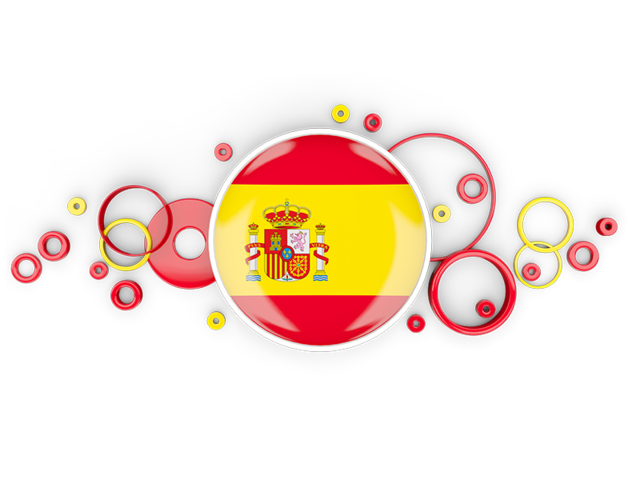 Circle background. Download flag icon of Spain at PNG format