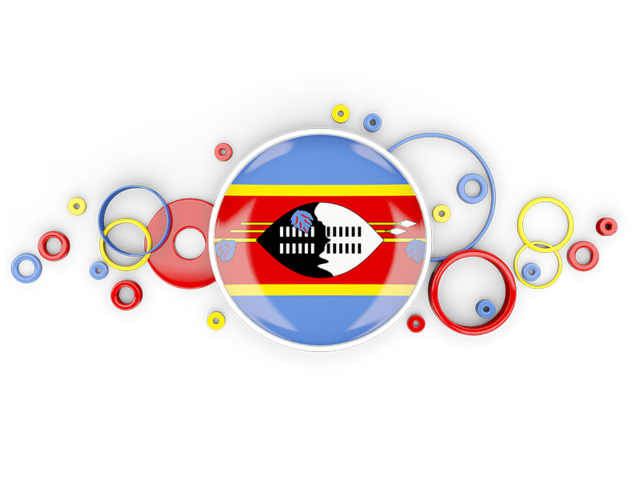 Circle background. Download flag icon of Swaziland at PNG format
