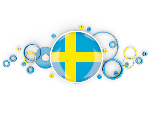 Circle background. Download flag icon of Sweden at PNG format