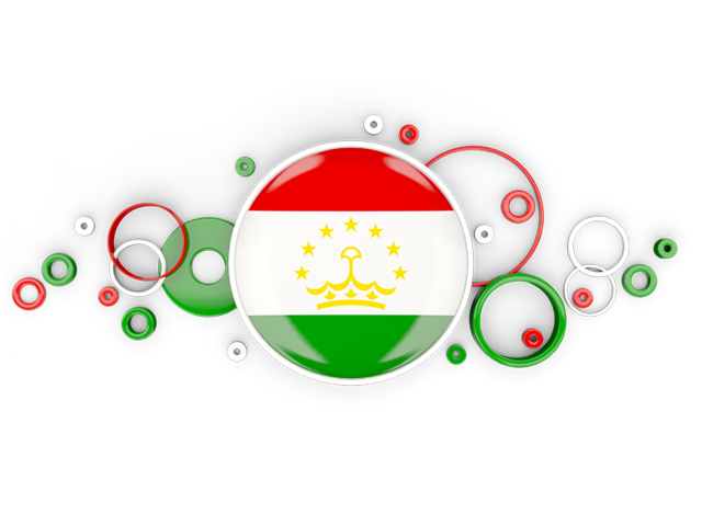 Circle background. Download flag icon of Tajikistan at PNG format