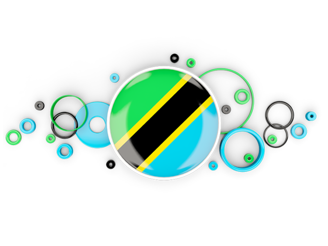 Circle background. Download flag icon of Tanzania at PNG format