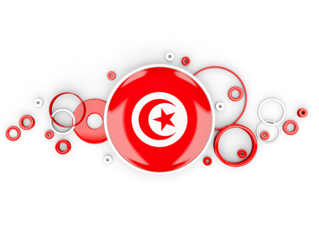 Circle background. Download flag icon of Tunisia at PNG format