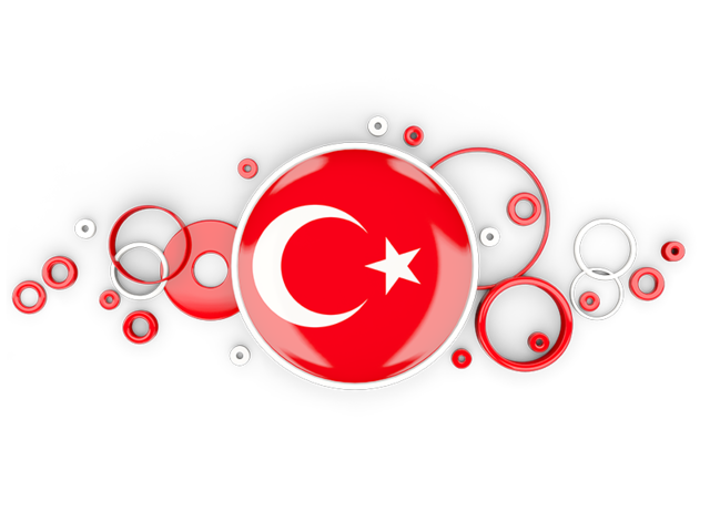 Circle background. Download flag icon of Turkey at PNG format