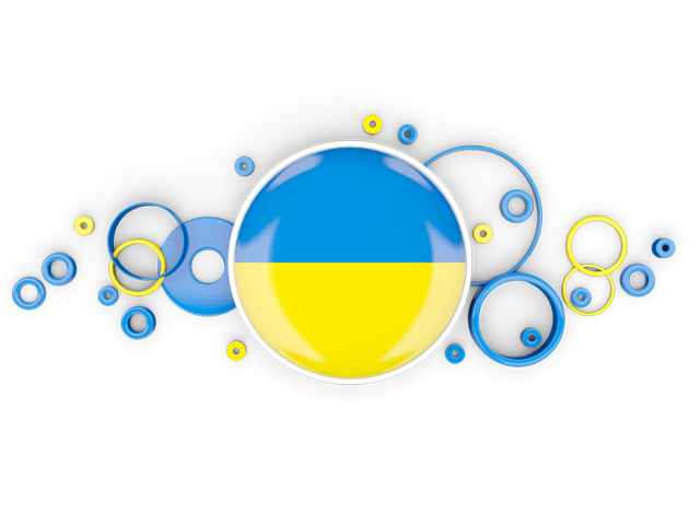 Circle background. Download flag icon of Ukraine at PNG format