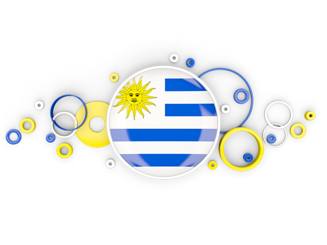 Circle background. Download flag icon of Uruguay at PNG format