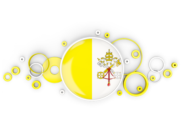 Circle background. Download flag icon of Vatican City at PNG format