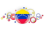 Venezuela. Circle background. Download icon.