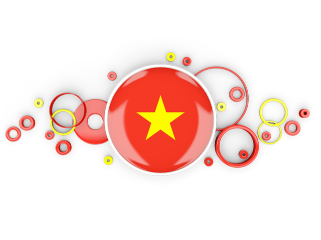 Circle background. Download flag icon of Vietnam at PNG format