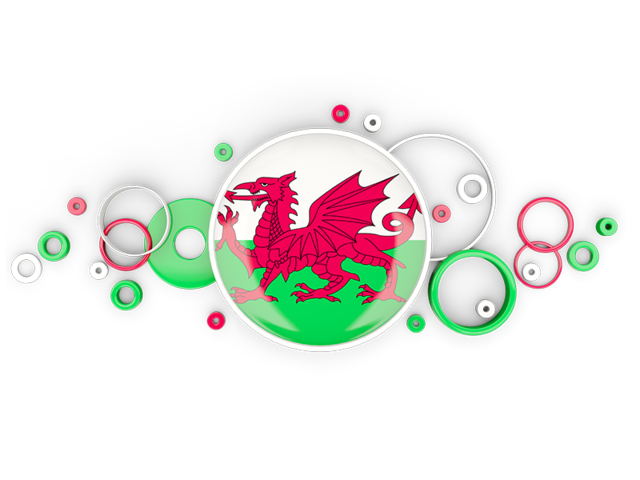 Circle background. Download flag icon of Wales at PNG format