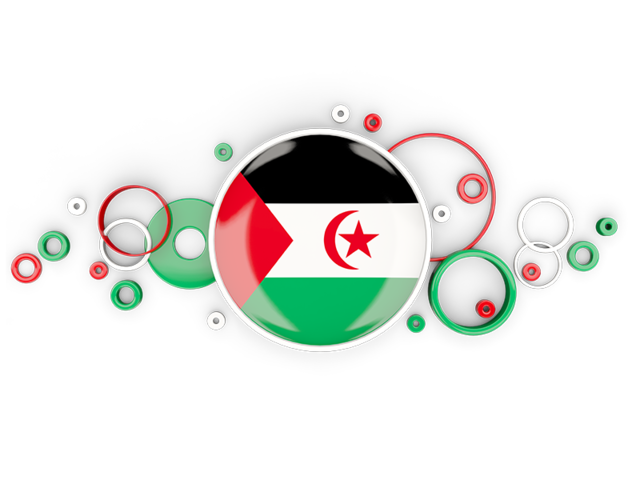 Circle background. Download flag icon of Western Sahara at PNG format