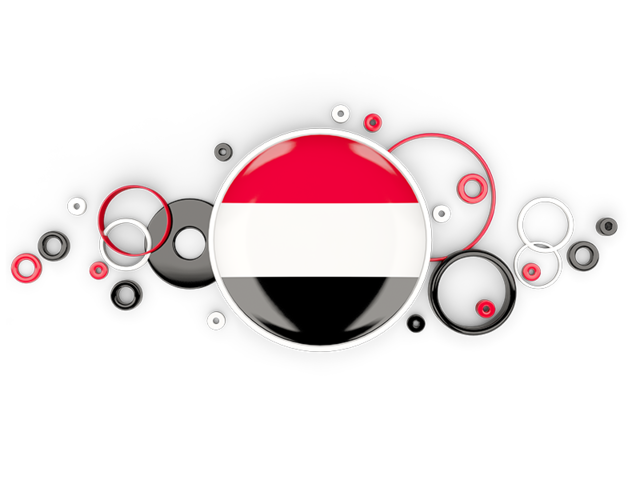 Circle background. Download flag icon of Yemen at PNG format