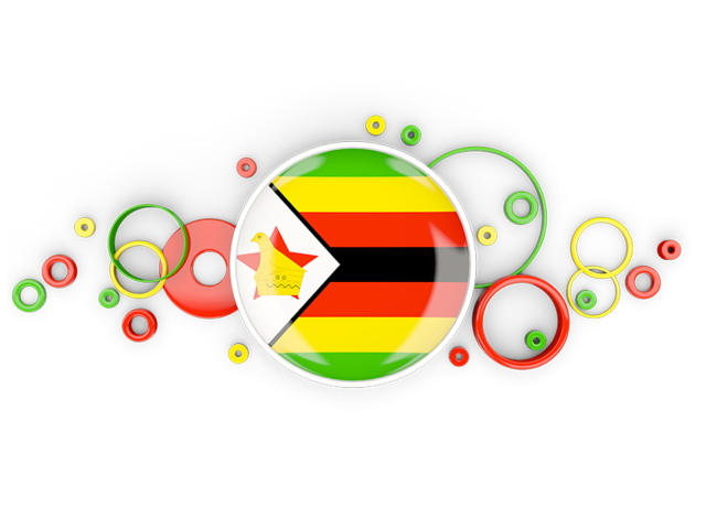 Circle background. Download flag icon of Zimbabwe at PNG format