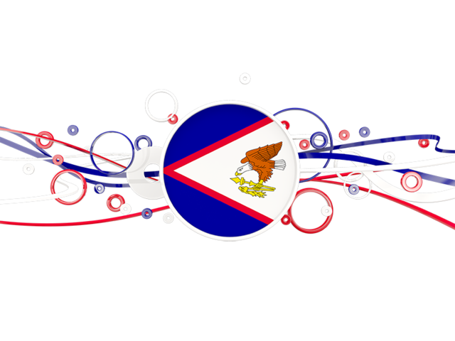 Узор из кругов и линий. Скачать флаг. Американское Самоа