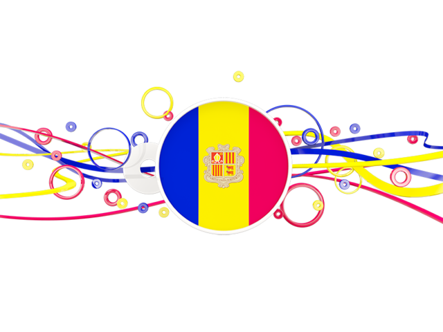 Circles with lines. Download flag icon of Andorra at PNG format