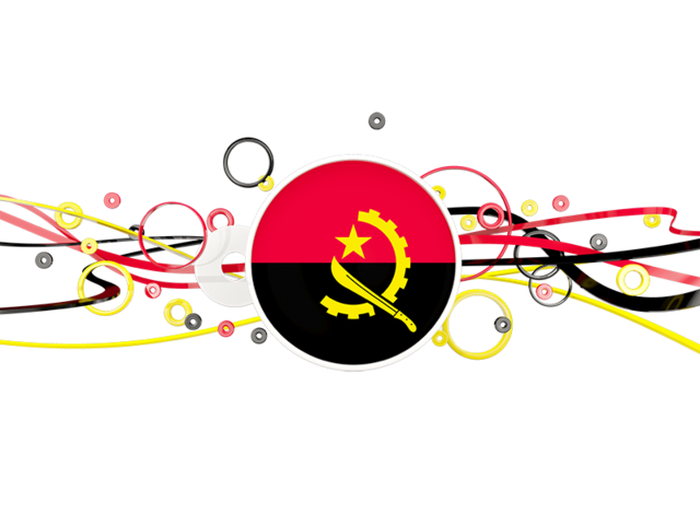 Circles with lines. Download flag icon of Angola at PNG format