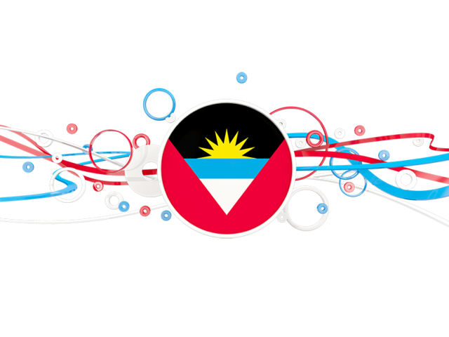 Circles with lines. Download flag icon of Antigua and Barbuda at PNG format