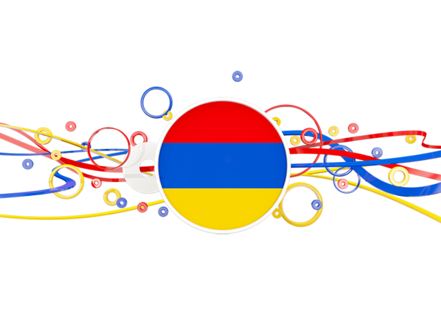 Узор из кругов и линий. Скачать флаг. Армения