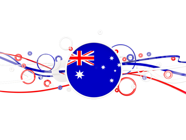 Узор из кругов и линий. Скачать флаг. Австралийский Союз