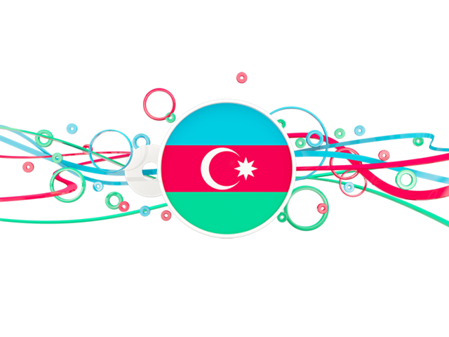 Circles with lines. Download flag icon of Azerbaijan at PNG format