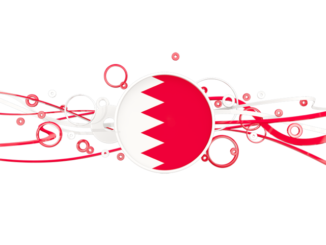 Узор из кругов и линий. Скачать флаг. Бахрейн