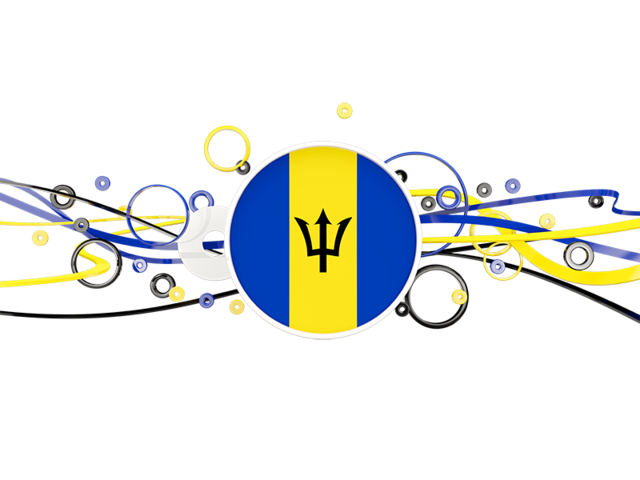 Circles with lines. Download flag icon of Barbados at PNG format