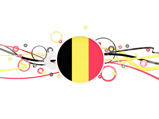 Узор из кругов и линий. Скачать флаг. Бельгия