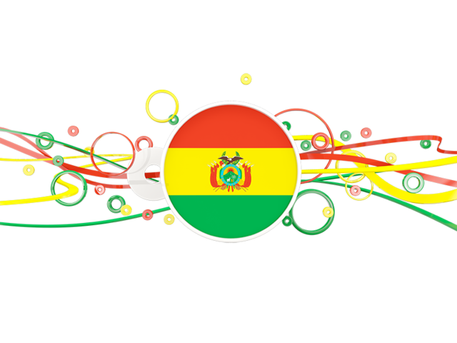 Узор из кругов и линий. Скачать флаг. Боливия