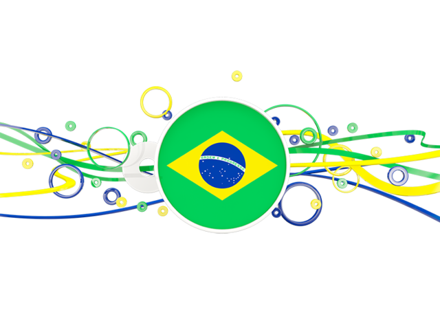 Circles with lines. Download flag icon of Brazil at PNG format