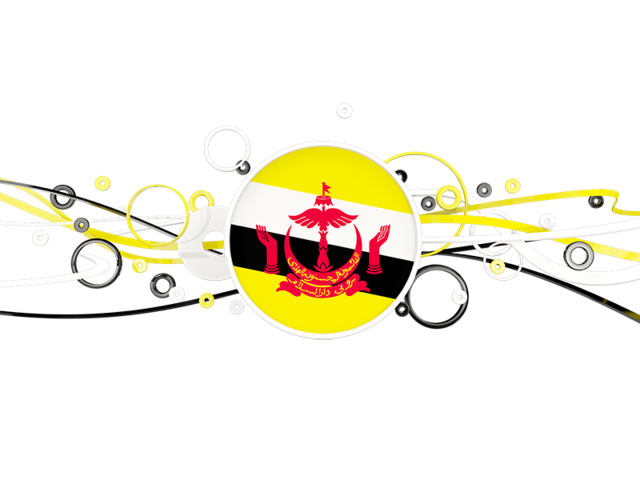 Circles with lines. Download flag icon of Brunei at PNG format