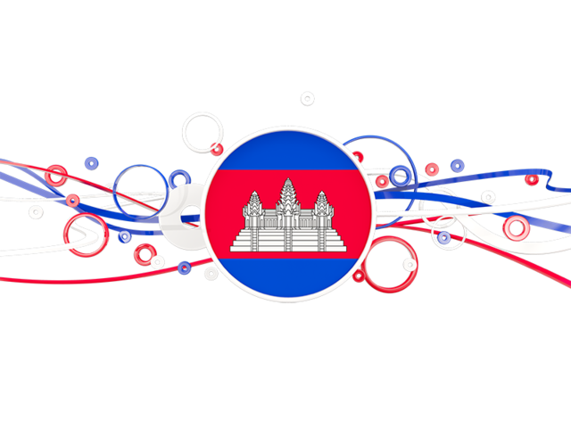 Circles with lines. Download flag icon of Cambodia at PNG format