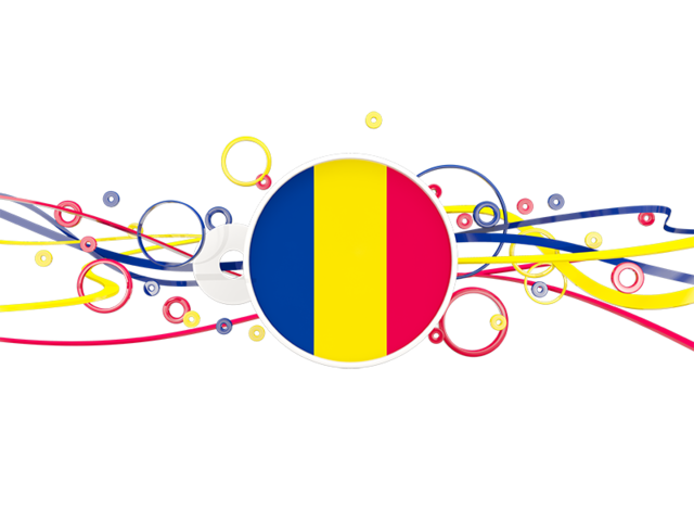 Circles with lines. Download flag icon of Chad at PNG format