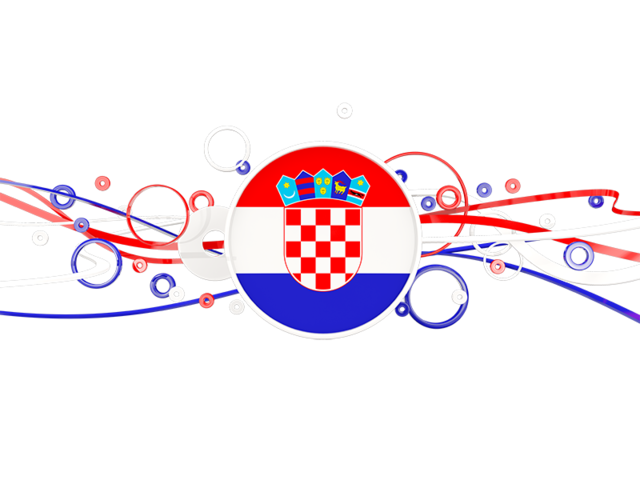 Узор из кругов и линий. Скачать флаг. Хорватия