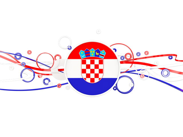 Circles With Lines Illustration Of Flag Of Croatia