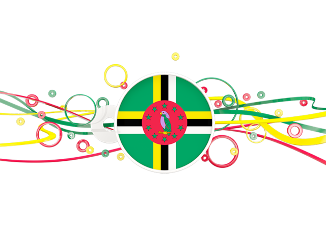 Circles with lines. Download flag icon of Dominica at PNG format