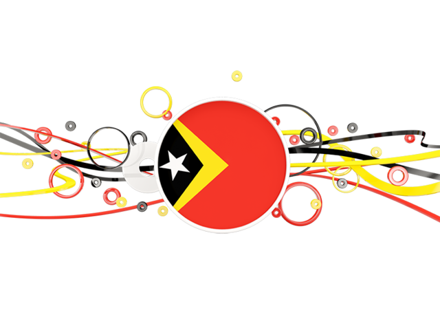 Узор из кругов и линий. Скачать флаг. Восточный Тимор