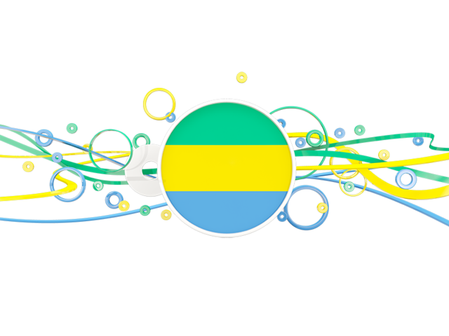 Circles with lines. Download flag icon of Gabon at PNG format