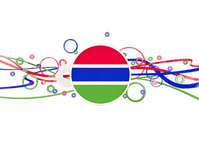 Circles with lines. Download flag icon of Gambia at PNG format