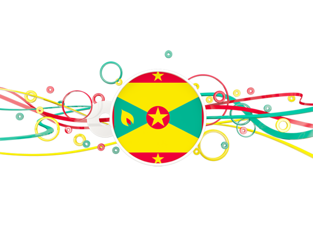 Circles with lines. Download flag icon of Grenada at PNG format