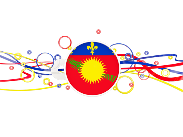 Circles with lines. Download flag icon of Guadeloupe at PNG format