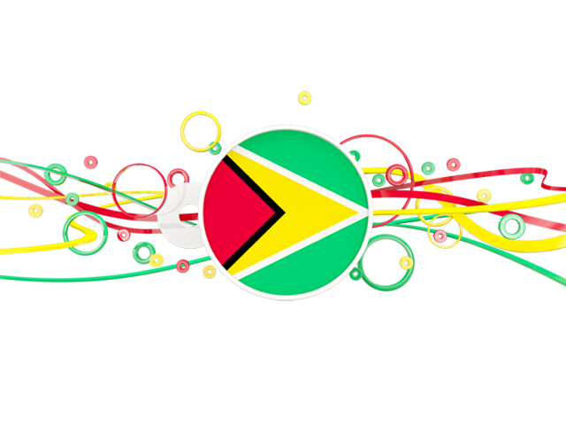 Circles with lines. Download flag icon of Guyana at PNG format