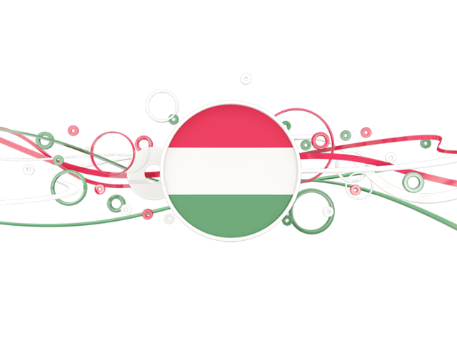 Узор из кругов и линий. Скачать флаг. Венгрия