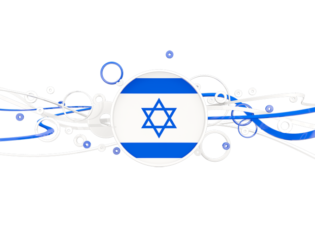 Узор из кругов и линий. Скачать флаг. Израиль