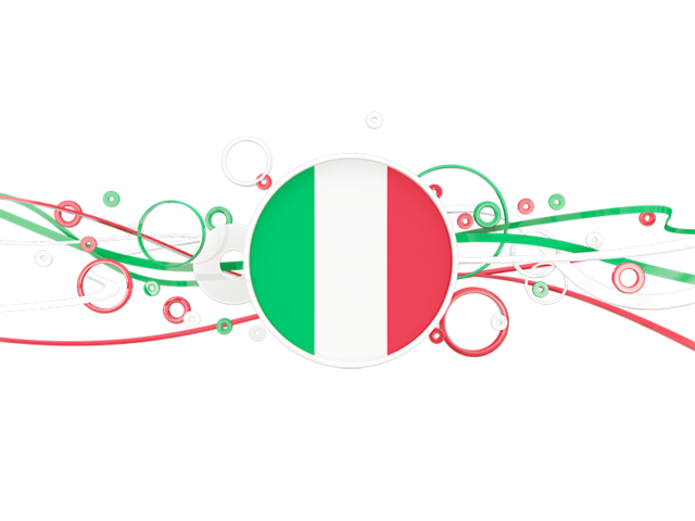 Circles with lines. Download flag icon of Italy at PNG format