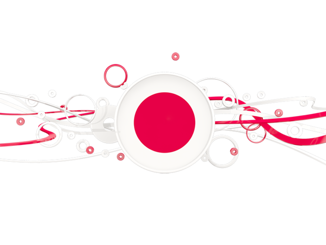 Circles with lines. Download flag icon of Japan at PNG format